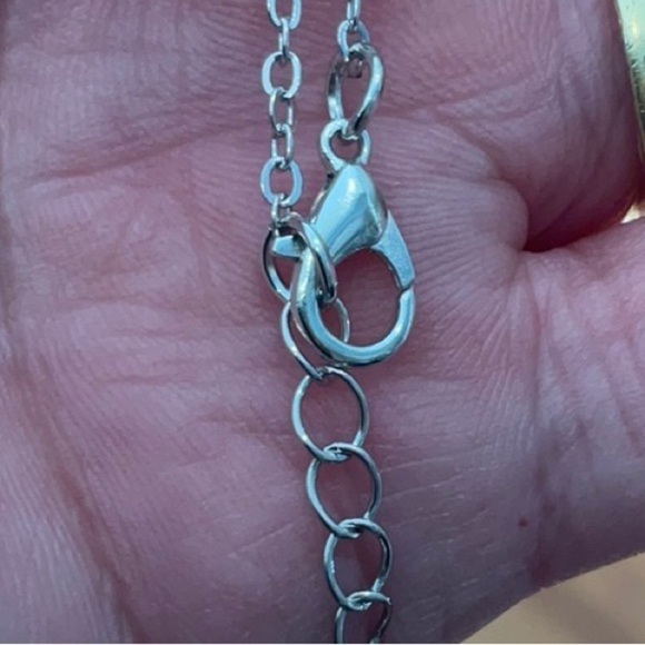 New Silver Tone Dog Paw Pendant Necklace - Picture 7 of 7